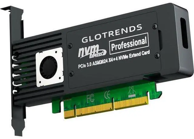 Main image of ST560 Quad M.2 NVMe to PCIe 3.0 X8 Adapter with PCIe Bifurcation, Setup Soft M.2 NVMe RAID via OS Tool