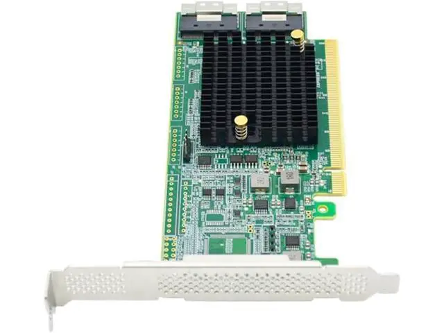 Alt view image 2 of 3 - PCI Express 4.0 x16 to Two SlimSAS SFF-8654 8i Retimer Adapter