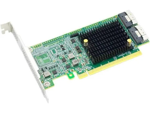 Alt view image 3 of 3 - PCI Express 4.0 x16 to Two SlimSAS SFF-8654 8i Retimer Adapter