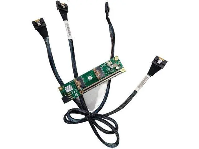 Alt view image 4 of 4 - External PCI Express x16 4.0 to SFF-8654 8I Slim SAS Adapter 2*SFF-8654 8I to PCI-E X8 Baseplate +2* SFF-8654 8I to SFF-8654 8I 70CM Intersection Cable
