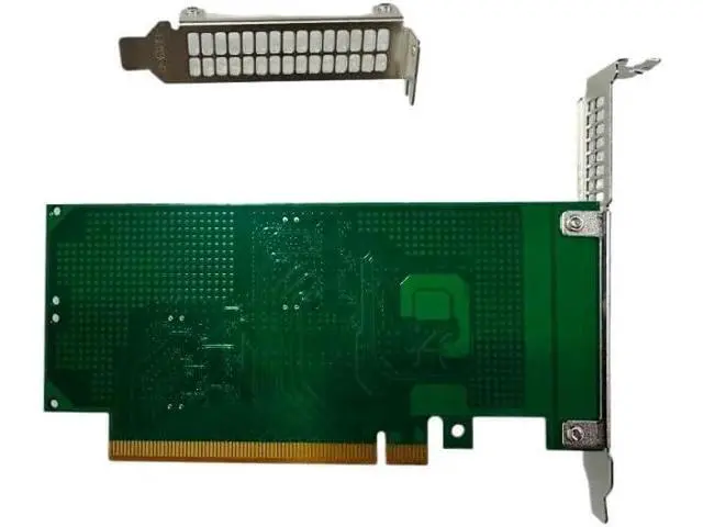 Alt view image 3 of 4 - Built-in PCI Express X16 4.0 PCIE4.0 to SFF-8654 8I Slim SAS Adapter 2*SFF-8654 8I to PCI-E X8X8 Baseplate +2* SFF-8654 8I to SFF-8654 8I 70CM Intersection Cable
