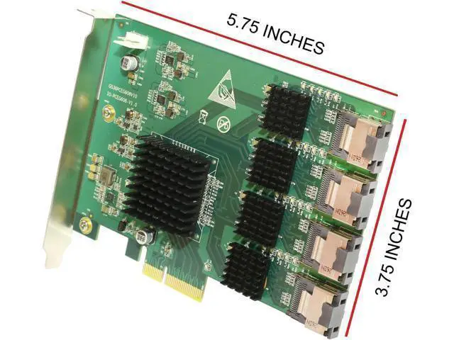 Alt view image 6 of 7 - IO Crest 16 Port SAS PCIe 2.0 X4 Controller Card Components Other SI-PEX40097