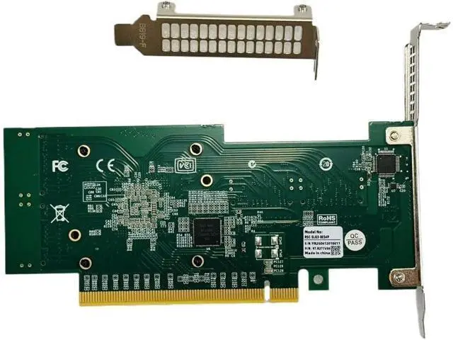 Alt view image 4 of 6 - PCIe3.0 X16 to 4Port SFF-8654 8i Adapter, for GPU & NVMe SSD, PEX8749 PLX8749 Controller with Bifurcation Function, Applicable to Windows Server/Windows/linux/VMwareESX/ESXi/FreeBSD14/Ubuntu System