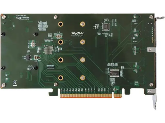 Alt view image 2 of 5 - HigH-Point 4-Port M.2 SSD7101A PCIe Gen3 NVMe RAID Controller for Windows, Mac & Linux Systems.