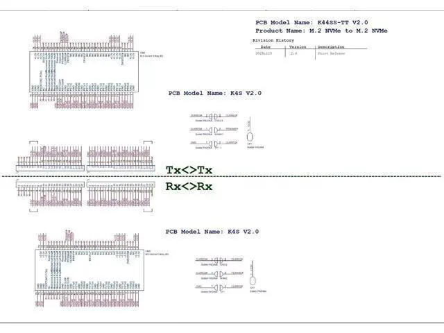 Alt view image 4 of 7 - PCIe 5.0 M.2 NGFF NVMe Key M Male to Male Flat Extender Cable Gen5 (K44SS-BK(Tx-Tx/Rx-RX), 25cm)