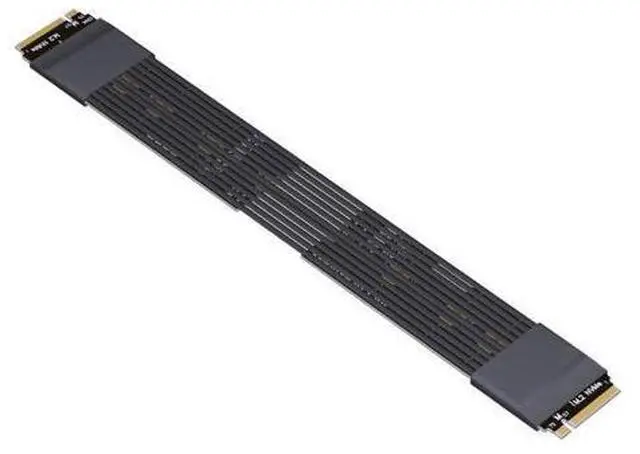 Main image of PCIe 5.0 M.2 NGFF NVMe Key M Male to Male Flat Extender Cable Gen5 (K44NS-BK(Tx-Rx), 50cm)
