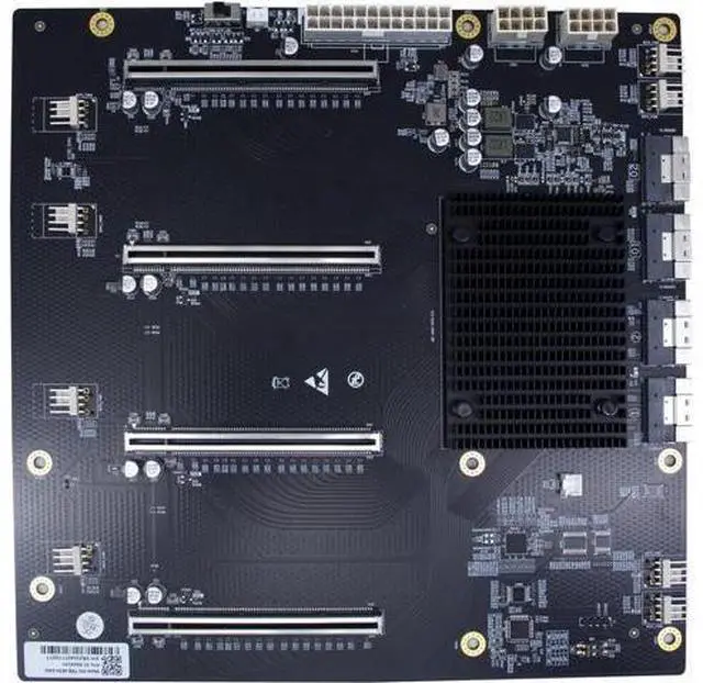 Main image of PCIe 4.0 to SlimSAS Adapter Card, (4) X16 Slots and (4) SFF-8654 Ports (2Up/2Down), with Broadcom PEX88096 Switch Chip, Compatible Windows/Linux/VMware/Freebsd/Ubuntu