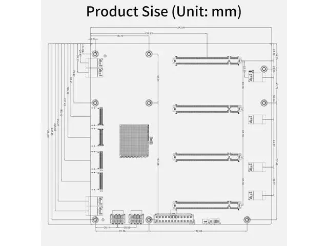 Alt view image 6 of 6 - PCIe 4.0 to SlimSAS Adapter Card, (4) X16 Slots and (4) SFF-8654 Ports (2Up/2Down), with Broadcom PEX88096 Switch Chip, Compatible Windows/Linux/VMware/Freebsd/Ubuntu