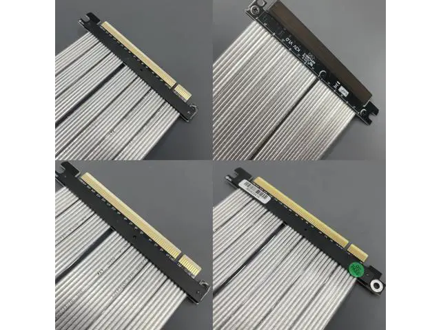 Alt view image 3 of 5 - PCIe 4.0 x16 to x16 Male to Male/Female to Female Extension Cable for PCIe x16 Board to Board Jumpers Silver-Plated Wire Low Impedance Gen4 (K33VS(Tx to Tx/Rx to Rx), 10cm)