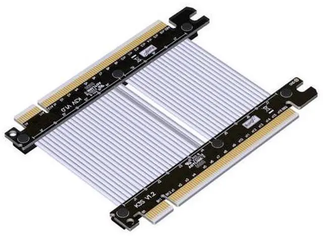 Main image of PCIe 4.0 x16 to x16 Male to Male/Female to Female Extension Cable for PCIe x16 Board to Board Jumpers Silver-Plated Wire Low Impedance Gen4 (K33VS(Tx to Tx/Rx to Rx), 50cm)