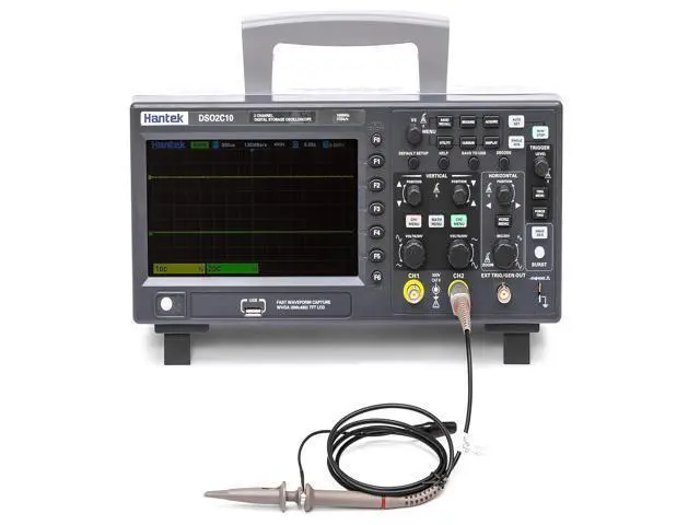 Alt view image 2 of 6 - Hantek DSO2C10 Digital Storage Oscilloscope 100MHz Bandwidth 2CH Dual Channel 1GSa/s 8M Memory Depth with High Voltage Probre