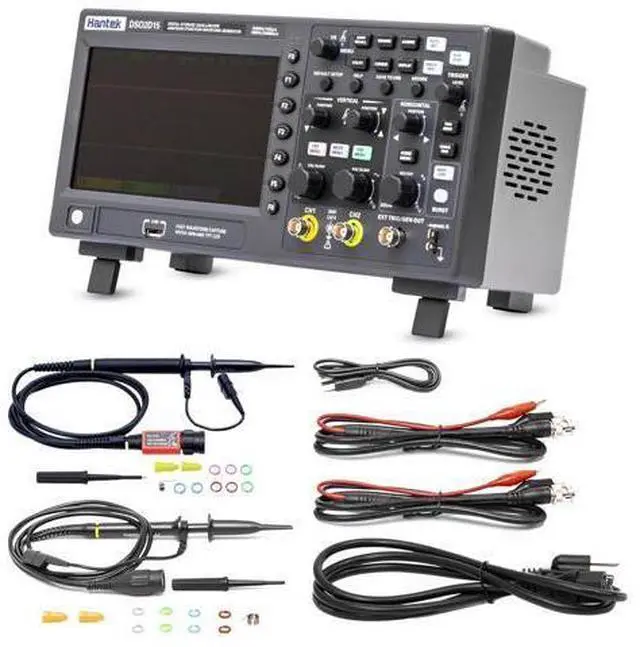 Main image of Hantek DSO2D15 Digital Storage Lab Oscilloscopes150MHz Bandwidth 2CH Dual Channel 1GSa/s 8M Memory Depth with 1CH Waveform Generator with High Voltage Probe
