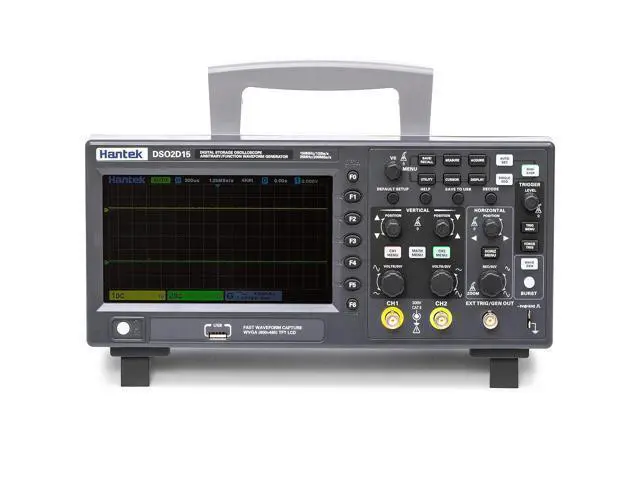 Alt view image 7 of 7 - Hantek DSO2D15 Digital Storage Lab Oscilloscopes150MHz Bandwidth 2CH Dual Channel 1GSa/s 8M Memory Depth with 1CH Waveform Generator with High Voltage Probe