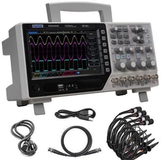 Main image of Hantek DSO4254C Digital Oscilloscope 250MHz Bandwidth 4 Channels with 1CH 25MHz Arbitrary Waveform Generator for Electrical Maintenance, Teaching Aids
