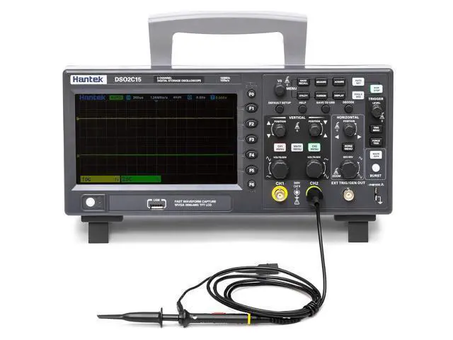 Alt view image 2 of 7 - Hantek DSO2C15 Digital Storage Oscilloscope 150MHz Bandwidth 2CH Dual Channel 1GSa/s 8M Memory Depth with High Voltage Probe