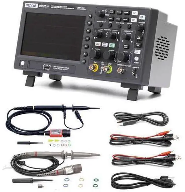 Main image of Hantek DSO2D10 Digital Storage Oscilloscope 100MHz Bandwidth 2CH Dual Channel 1GSa/s 8M Memory Depth with 1CH Waveform Generator