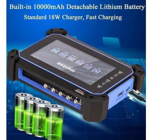 Alt view image 3 of 6 - TO1254D Hantek Oscilloscope 250MHz Bandwidth 4+1CH Tablet Oscillograph 3 in 1 Function 25MHz Waveform Generator with Digital Multimeter 7 Touchable LCD (4+1CH/250MHz/TO1254D)