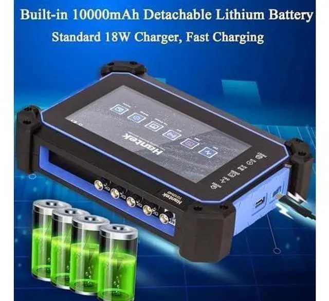Alt view image 4 of 6 - Hantek TO1254D 4-Channel Oscilloscope 250MHz Bandwidth 1 GSa/s Sampling Rate 7-Inch Touchscreen Portable and Movable Signal Source + 4000-Point Multimeter