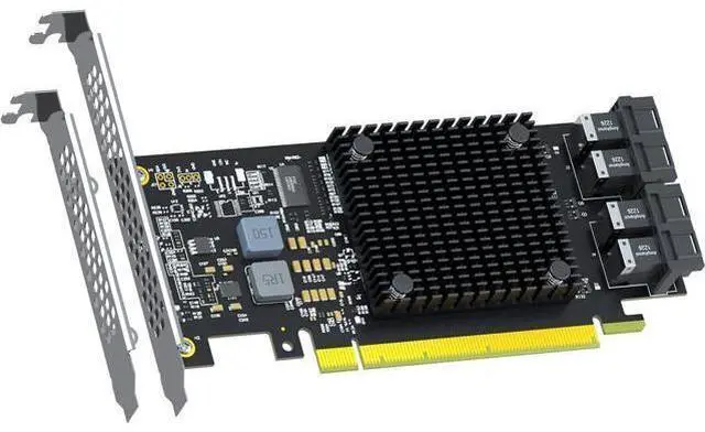 Main image of ST583 4-Port SFF-8643 to PCIE 3.0 X16 Adapter Card with PEX8747 Controller for High-Density U.2/U.3/M.2 NVMe RAID Storage Solution