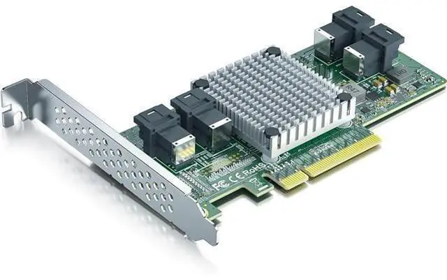 Main image of PCIe 3.0 x8 to Quad Port SFF-8643 U.2 NVMe SSD PCIe Switch Adapter, PEX8724 Controller Supports Non-Bifurcation, Quad-Port Host Card for Multi-Drive Expansion, Only Includes Full-Height Bracket