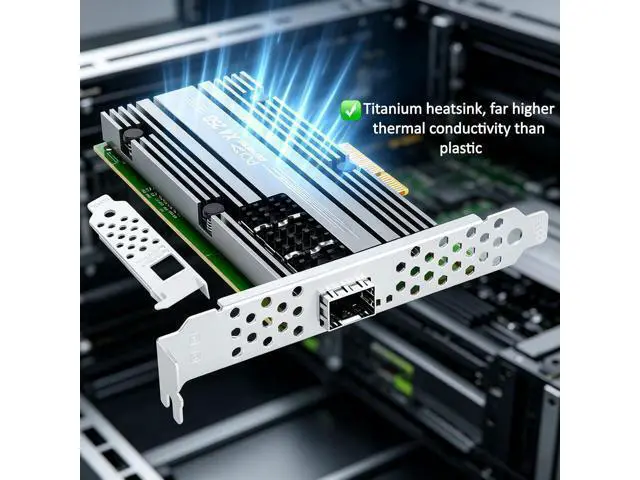 Alt view image 2 of 6 - for Mellanox ConnectX4 25Gb Ethernet Server Adapter, PCIe 3.0 X4, 1*SFP28 Ports, RDMA, 25/10 / 1 Gbps, 25Gigabit NIC Support Windows Server/Windows/Ubuntu/Linux
