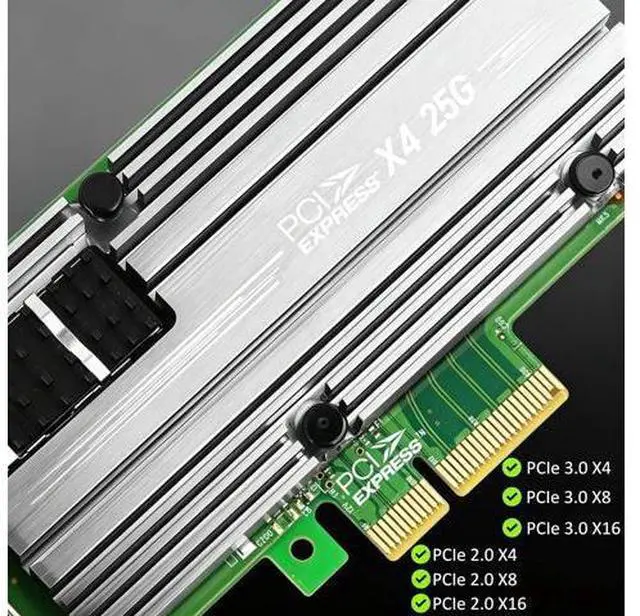 Alt view image 5 of 6 - for Mellanox ConnectX4 25Gb Ethernet Server Adapter, PCIe 3.0 X4, 1*SFP28 Ports, RDMA, 25/10 / 1 Gbps, 25Gigabit NIC Support Windows Server/Windows/Ubuntu/Linux