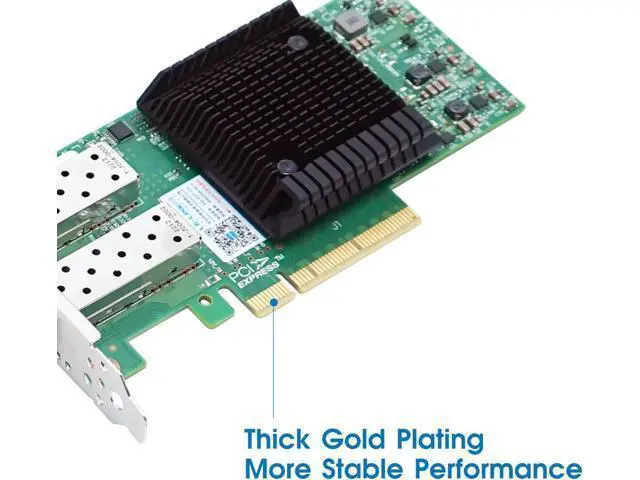 Alt view image 4 of 6 - 25GbE NIC Network Card Compatible with Mellanox ConnectX-4,Dual-SFP28 Ports PCI Express 3.0 X8 Ethernet Adapter