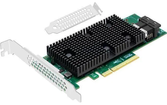 Main image of 8 Port PCIe 3.1 x8 SAS/SATA Controller with U.2 NVMe Support - 12Gb/s SFF-8643 Host Adapter Card for SSD, HDD, and Storage Drives Expansion Card