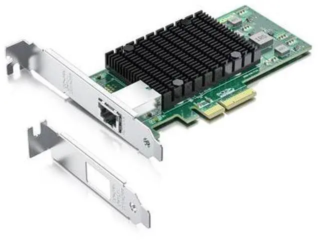 Main image of 10Gb PCI-E NIC Network Card, Single Copper RJ45 Port, with Intel X550-AT2 Controller, PCI Express Ethernet LAN Adapter Support Windows Server/Linux/ESX, Compare to Intel X550-T1