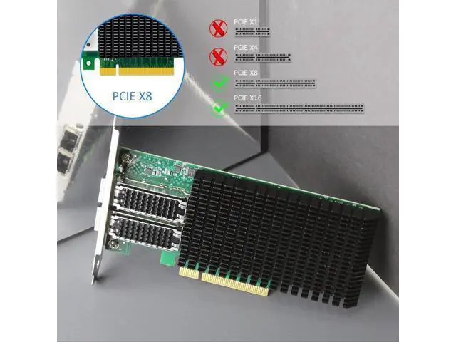 Alt view image 6 of 7 - GLOTRENDS ST7369 Dual Port 25GbE SFP28 PCIe 3.0 x8 Network Adapter Card, Mellanox ConnectX4 Lx, RDMA (RoCE)