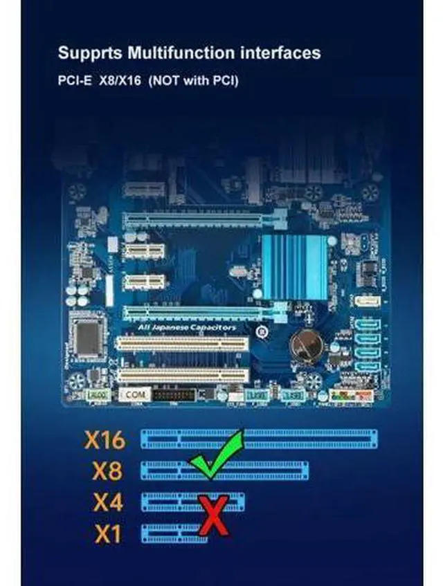 Alt view image 5 of 5 - 10Gb PCI-E NIC Network Card Dual SFP+ Port Ethernet Converged LAN Adapter CNA Compatible with Intel X710-DA2 PCI Express x8/x16 Networking Server Support Windows/Linux/VMware