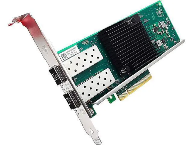 Alt view image 2 of 5 - 10Gb PCI-E NIC Network Card Dual SFP+ Port Ethernet Converged LAN Adapter CNA Compatible with Intel X710-DA2 PCI Express x8/x16 Networking Server Support Windows/Linux/VMware