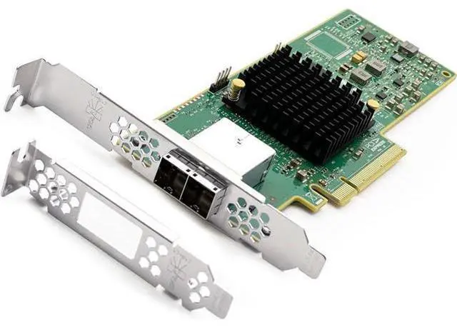 Main image of 12G External PCIe Controller Card, SAS/SATA HBA Card, Broadcom's 3008 Chip, PCI Express 3.0 X8, 2X Mini SAS SFF-8644 Ports,Same as LSI 9300-8E