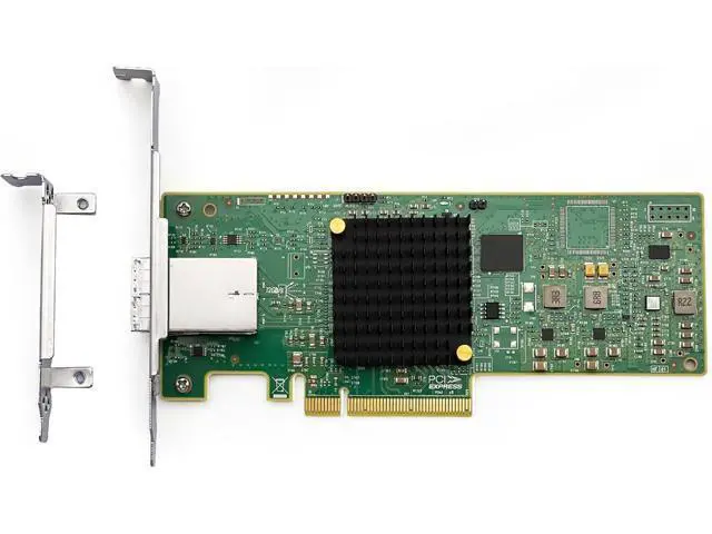Alt view image 4 of 5 - 12G External PCIe Controller Card, SAS/SATA HBA Card, Broadcom's 3008 Chip, PCI Express 3.0 X8, 2X Mini SAS SFF-8644 Ports,Same as LSI 9300-8E
