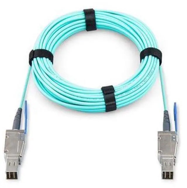 Main image of Mini SAS HD SFF-8644 to SFF-8644 AOC Fiber Optic Cable, 12G External Mini SAS Fiber Cable for Hard Disk Server, SAN, Raid Card, 5-m(13.4-ft)