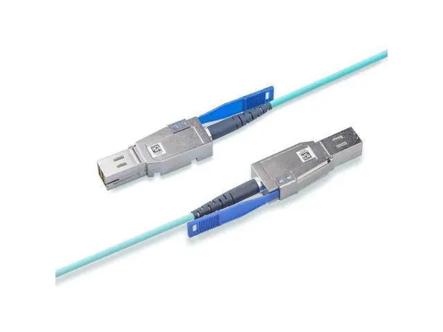 Alt view image 4 of 6 - Mini SAS HD SFF-8644 to SFF-8644 AOC Fiber Optic Cable, 12G External Mini SAS Fiber Cable for Hard Disk Server, SAN, Raid Card, 5-m(13.4-ft)