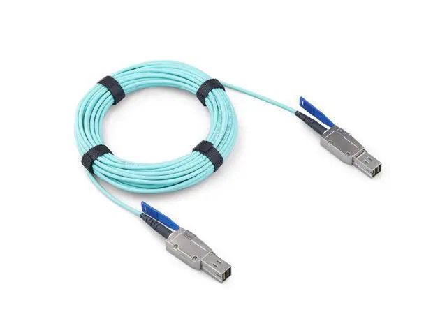 Alt view image 2 of 6 - Mini SAS HD SFF-8644 to SFF-8644 AOC Fiber Optic Cable, 12G External Mini SAS Fiber Cable for Hard Disk Server, SAN, Raid Card, 5-m(13.4-ft)