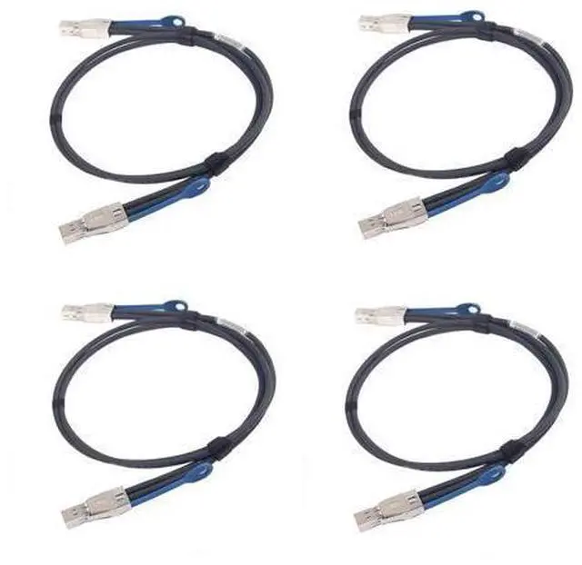 Main image of 12G Mini SAS HD SFF-8644 to SFF-8644 Cable for NVMe Enclosure/Storage Array, SAN & JBOD Compatibility, 100-Ohm, 2-m(6.6ft), 4-Pack