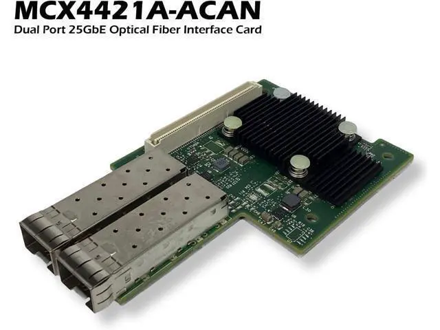 Alt view image 3 of 6 - Mellanox Technologies MCX4421A-ACAN CONNECTX-4 LX EN Network Interface Card for OCP, 25GBE Dual-Port SFP28, PCIE3.0