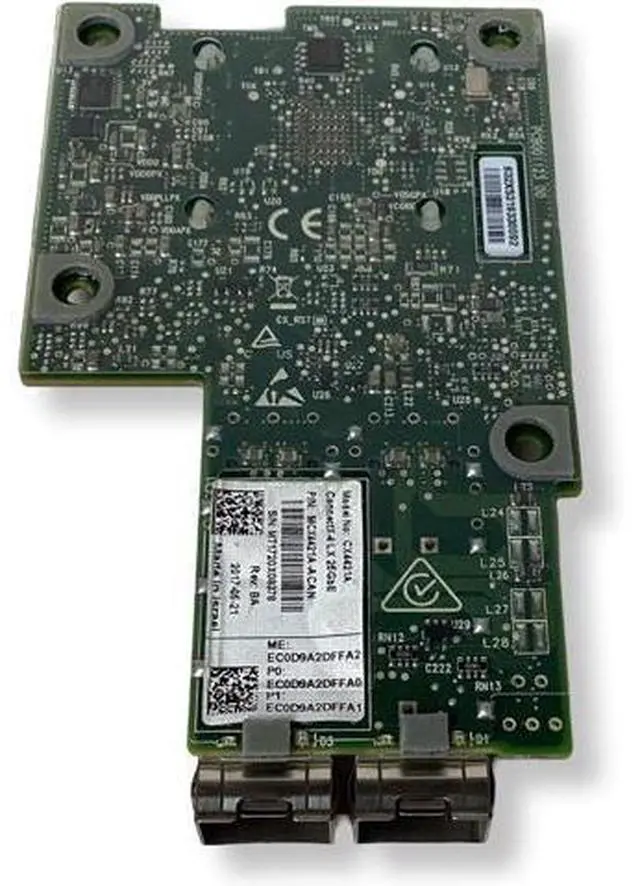 Alt view image 6 of 6 - Mellanox Technologies MCX4421A-ACAN CONNECTX-4 LX EN Network Interface Card for OCP, 25GBE Dual-Port SFP28, PCIE3.0