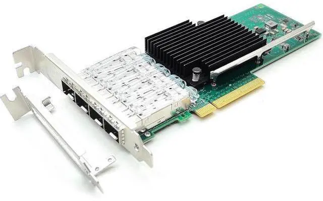 Main image of 10Gb PCI-E NIC Network Card 10G Quad-Port SFP+ Ethernet Converged LAN Adapter CNA Compatible with X710-DA4 PCI Express 3.0 x8/x16 Networking Server Support Windows/Linux/VMware