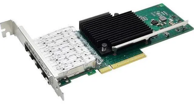 Alt view image 3 of 6 - 10Gb PCI-E NIC Network Card 10G Quad-Port SFP+ Ethernet Converged LAN Adapter CNA Compatible with X710-DA4 PCI Express 3.0 x8/x16 Networking Server Support Windows/Linux/VMware