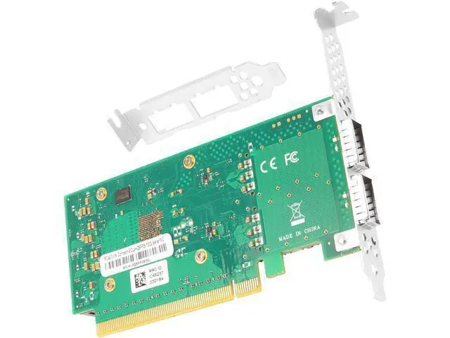 Alt view image 3 of 6 - 100GbE NIC Card for Mellanox MCX516A-CCAT, PCIe 3.0 x16 100Gb Ethernet NIC with Mellanox ConnectX-5 En Chipset, Dual QSFP28 Network Card Support RDMA