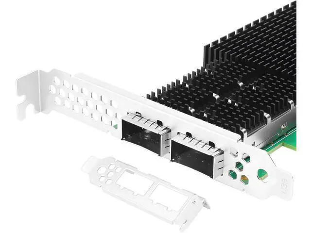 Alt view image 4 of 6 - 100GbE NIC Card for Mellanox MCX516A-CCAT, PCIe 3.0 x16 100Gb Ethernet NIC with Mellanox ConnectX-5 En Chipset, Dual QSFP28 Network Card Support RDMA