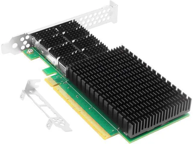 Alt view image 5 of 6 - 100GbE NIC Card for Mellanox MCX516A-CCAT, PCIe 3.0 x16 100Gb Ethernet NIC with Mellanox ConnectX-5 En Chipset, Dual QSFP28 Network Card Support RDMA