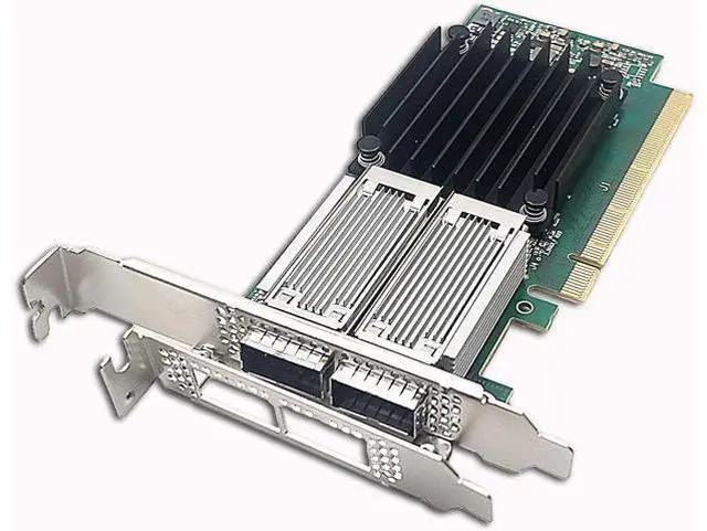 Main image of 100GbE PCIEx16 IB/Ethernet Adapter Dual QSFP28 Port with Mellanox ConnectX4 MCX456A-ECAT Chipset, 100Gbps VPI EDR Network Server Card Support Windows/Linux/VMare/OFED