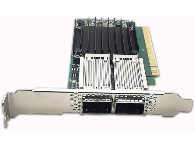 Alt view image 3 of 6 - 100GbE PCIEx16 IB/Ethernet Adapter Dual QSFP28 Port with Mellanox ConnectX4 MCX456A-ECAT Chipset, 100Gbps VPI EDR Network Server Card Support Windows/Linux/VMare/OFED