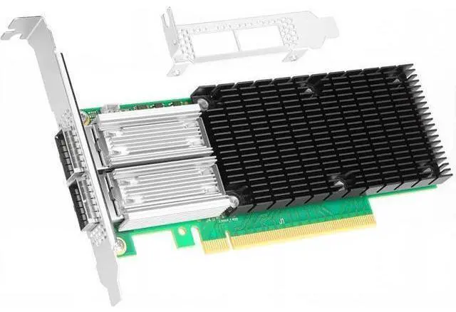 Main image of 100GbE NIC Card for Mellanox MCX456A-ECAT, PCIe 3.0 x16 100Gb VPI Ethernet NIC with Mellanox ConnectX-4 Chipset, Dual QSFP28 IB Network Card Support RDMA