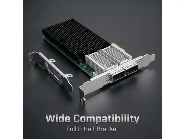 Alt view image 5 of 7 - 100GbE NIC Card for Mellanox MCX456A-ECAT, PCIe 3.0 x16 100Gb VPI Ethernet NIC with Mellanox ConnectX-4 Chipset, Dual QSFP28 IB Network Card Support RDMA