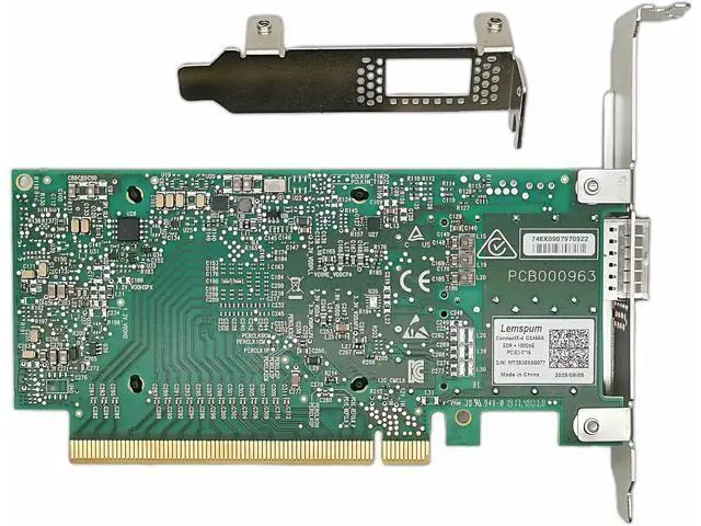 Alt view image 6 of 7 - 100GbE PCIEx16 IB/Ethernet Adapter HCA Single QSFP28 Port with Mellanox ConnectX4 MCX455A-ECAT Chipset, 100Gbps VPI EDR Network Server Card Support Windows/Linux/VMare/OFED